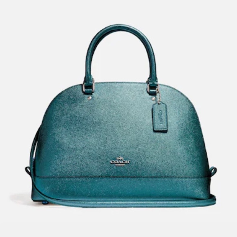 ✨ Coach dark metallic teal Sierra Satchel